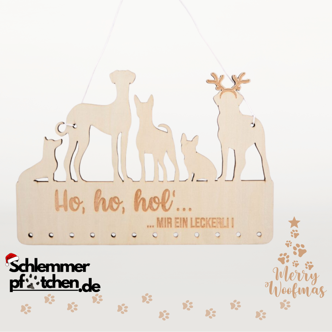Hunde-Adventskalender für einen, zwei oder mehrere Hunde - für viele sensible Hunde geeignet