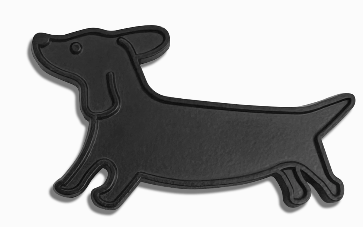 Enamel dog pins (Dachshund, Frenchie, Golden Retriever)