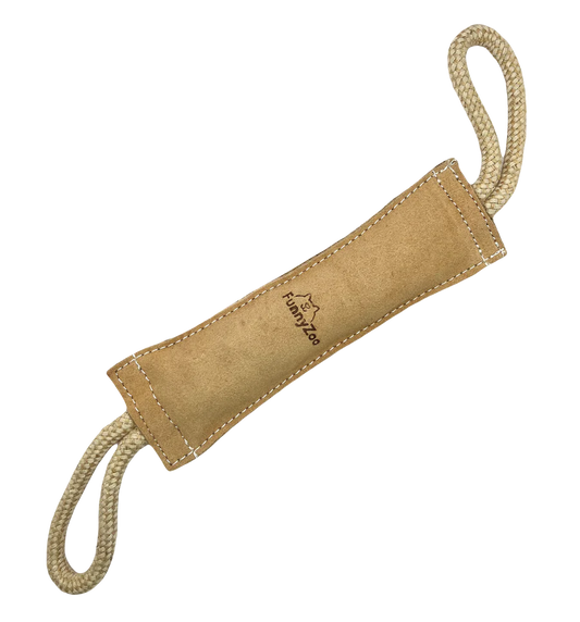 Beißsack aus Wildleder mit Doppelgriff - Ideal für gemeinsamen Spaß!