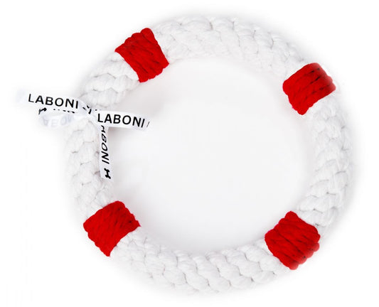Rita Lifebuoy (Laboni) - Robust dog toy made of dental-care cotton rope