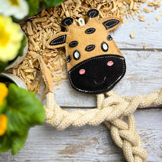"Gustav the Great Giraffe" - dog toy made from sustainable materials