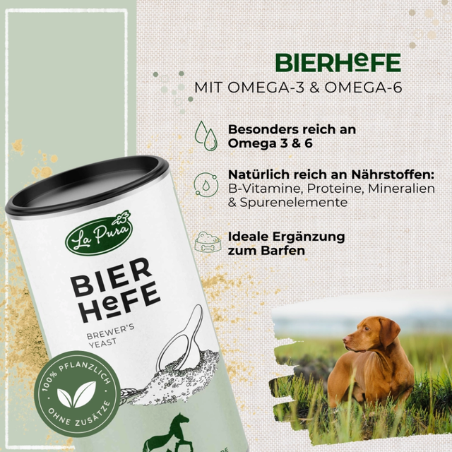 Bierhefe für Hunde, Katzen und Pferde (LaPura) 250g