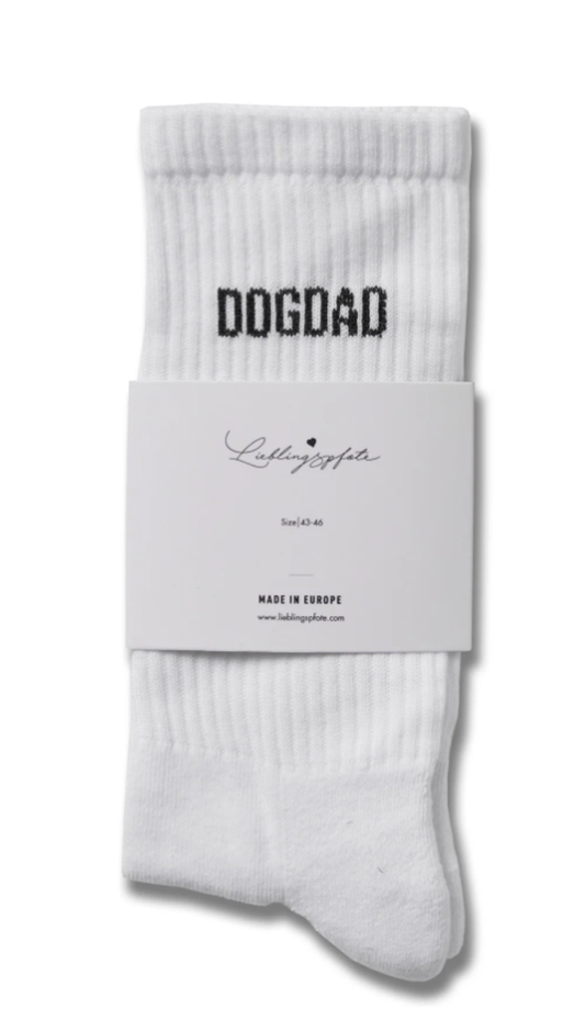 "DOGDAD" socks white