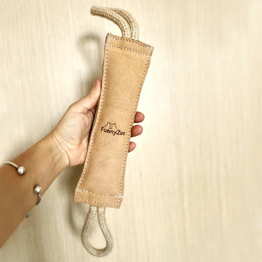 Suede bite bag with double handle - ideal for fun together!