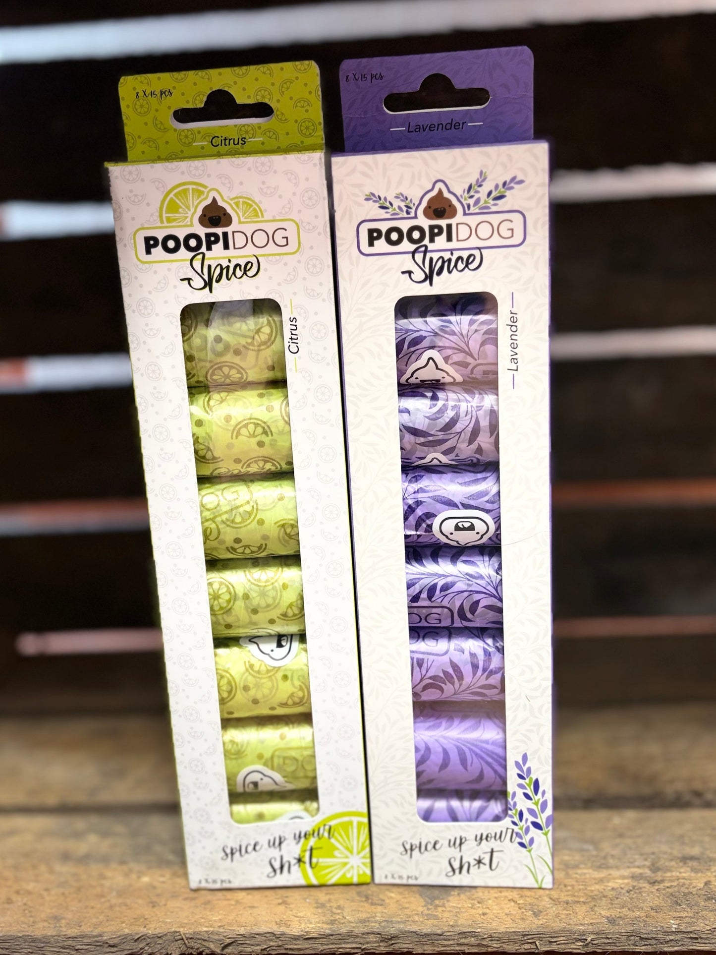 Poopidog Hundekotbeutel spice lavendel - mit Lavendelduft (8 x 15 Stück = 120 Stk.)