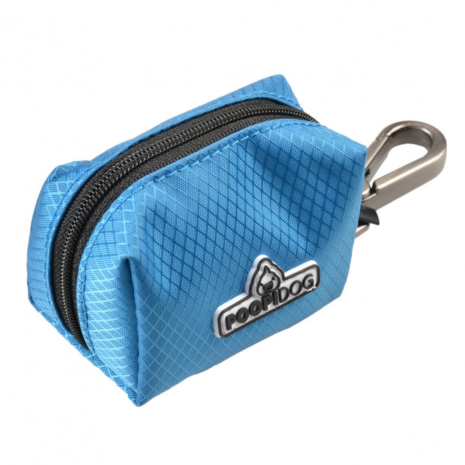 Poopidog Hundekotbeutelspender Nylon: blau _weißer Hintergrund