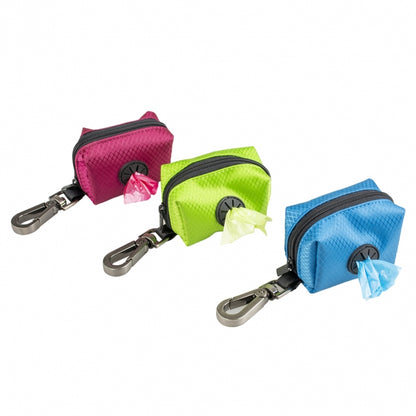 Poopidog Hundekotbeutelspender Nylon: grün, blau oder violett (beerenfarbend)_weißer Hintergrund