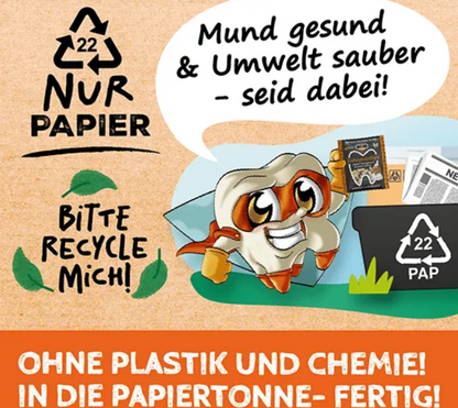 Zahnputzflocken "Papier" (Großpackung/Nachfüllpackung)