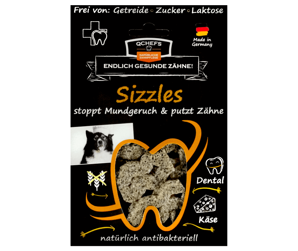 QCHEFS Sizzles Dog Dental Care – Crunch Power against tartar!