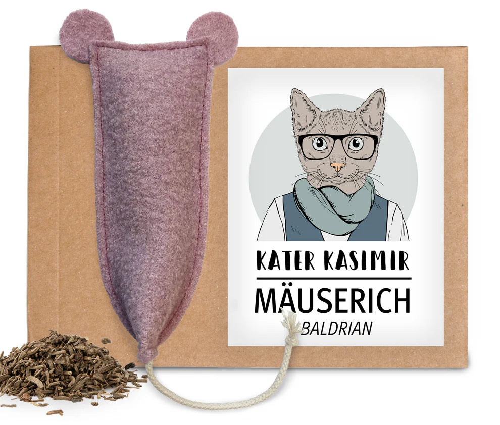 Cat cushion "Mouse with organic valerian"