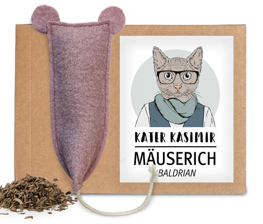 Cat cushion "Mouse with organic valerian"