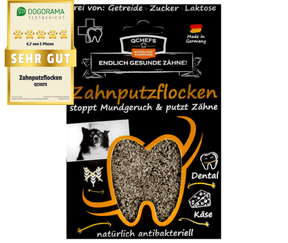 Zahnputzflocken Hund - Zahnpflege ohne Stress von QChefs