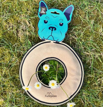 Frisbee - Natürliches Frisbee für Hunde aus Wildleder & Kokosfaser