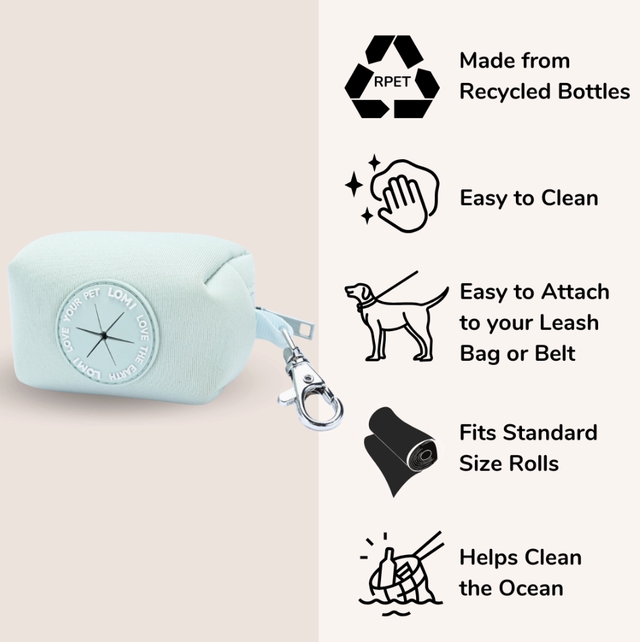 Compostable dog waste bags with scent &amp; holder
