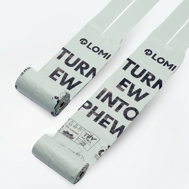 Compostable dog waste bags with scent &amp; holder