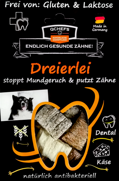 Dreierlei Käsesnacks – Zahnpflege-Mix aus Snackies, Cheesies & Puffies von QChefs
